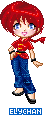 pixel doll of ranma's female form from ranma 1/2
