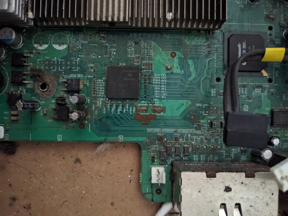 xbox 360 rust on motherboard