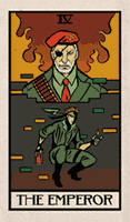 the emperor card from the metal gear solid tarot